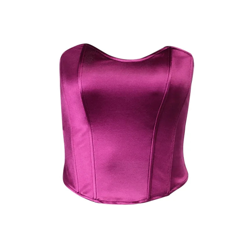 Corsetto in raso elasticizzato