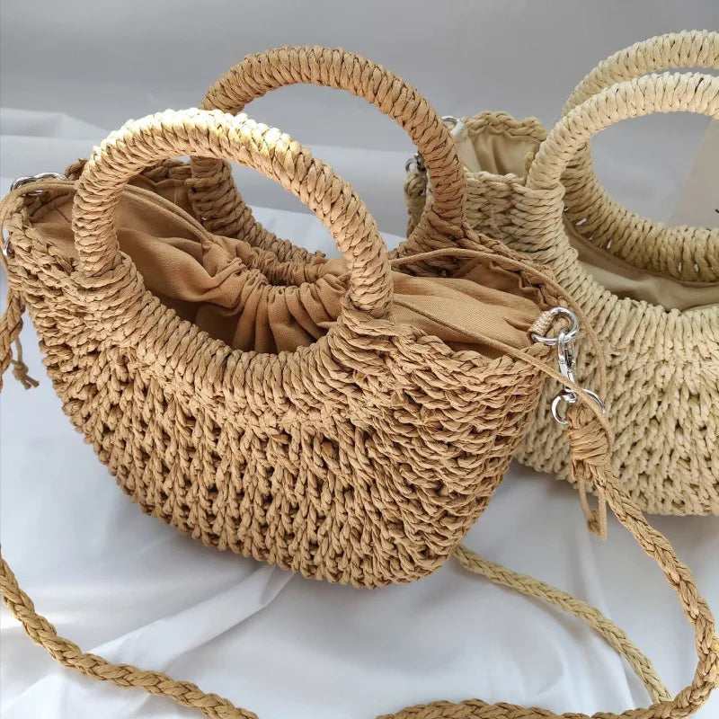 Borsa Mare in Paglia Intrecciata