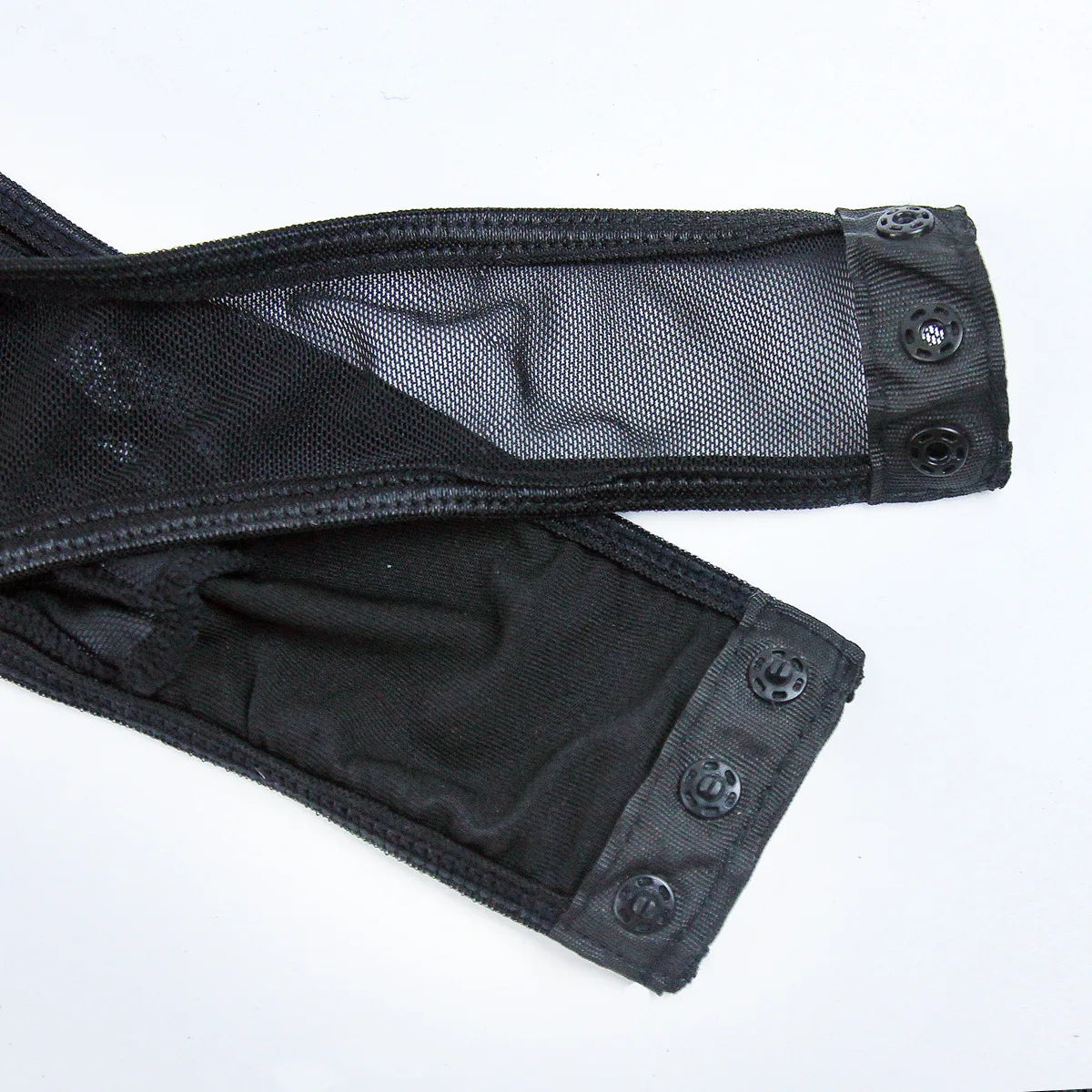 Body Corsetto in Mesh Nero con Coppe Strutturate
