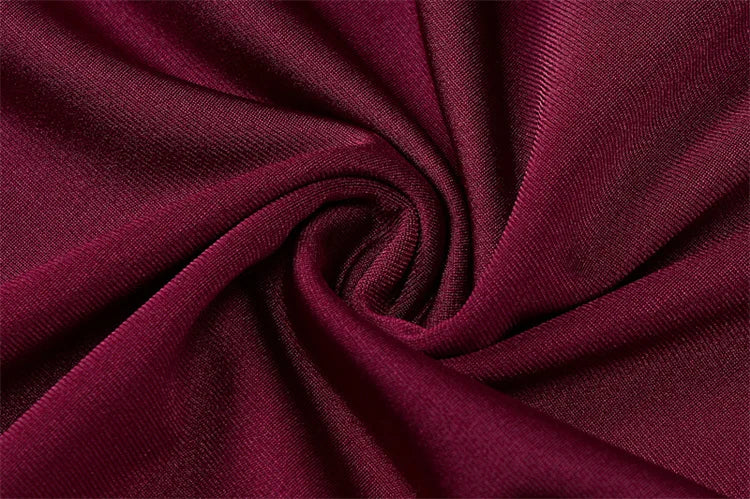 Abito Lungo bordeaux Scollo a V schiena scoperta