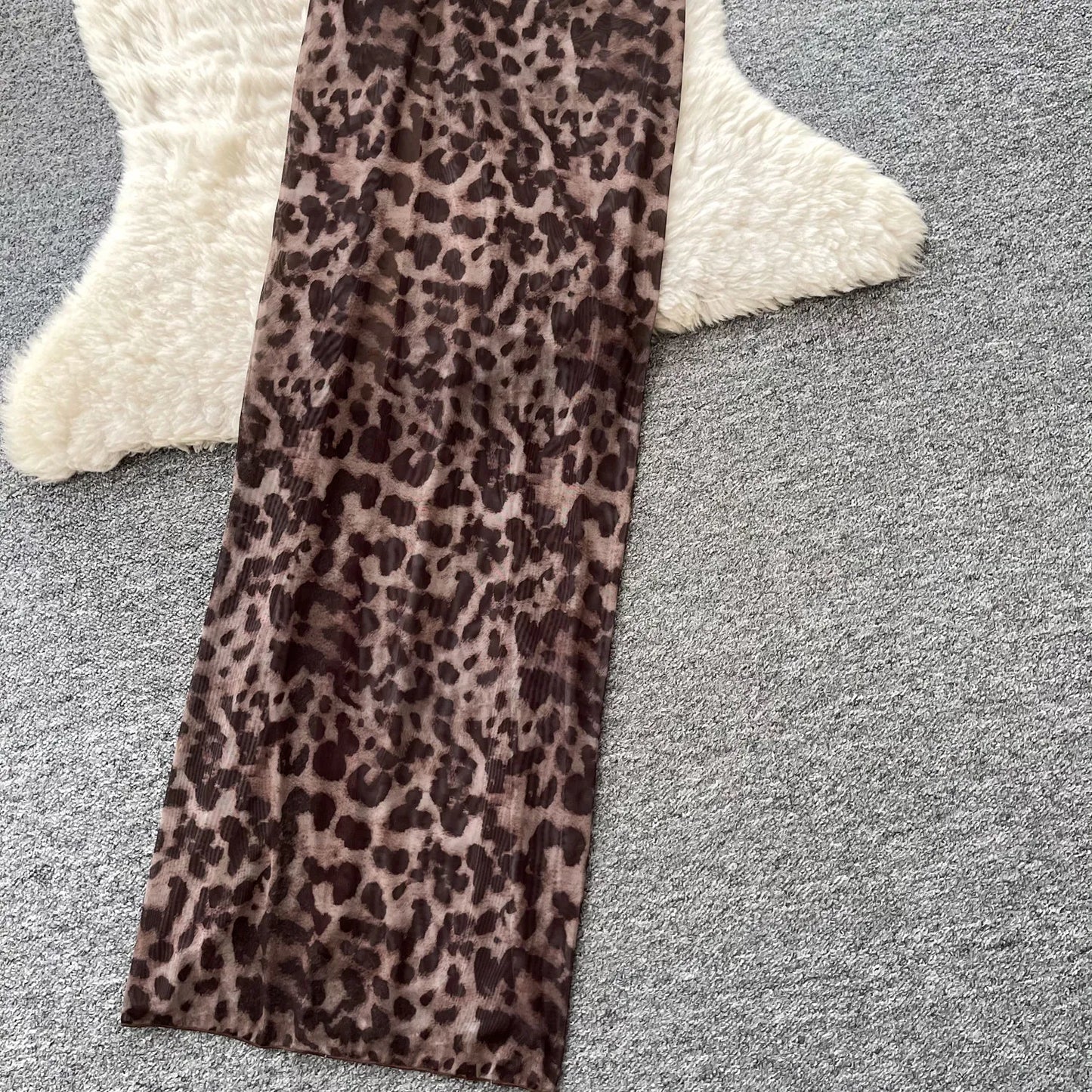 Set 2 Pezzi Mare | Costume Leopardato + Gonna con Spacco
