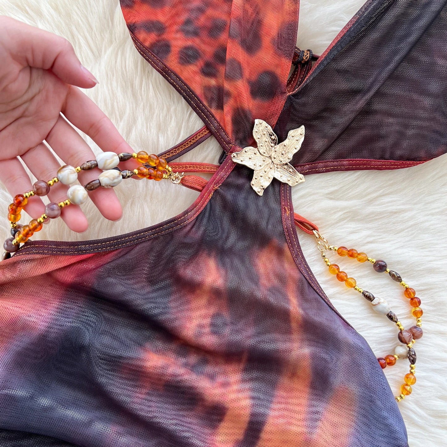 Abito Lungo Boho da Spiaggia | Vestito Estivo con Spacco