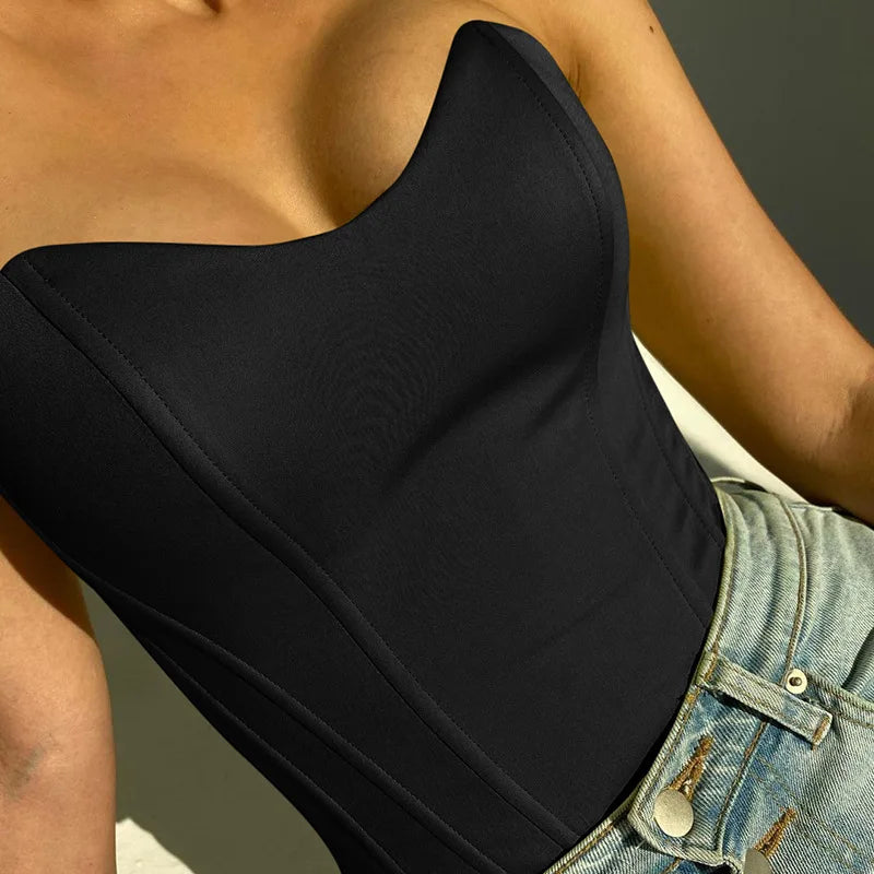 Corsetto in raso elasticizzato