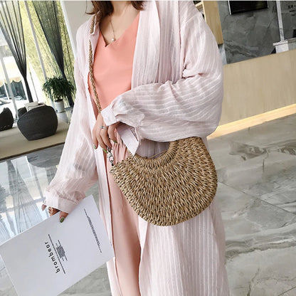 Borsa Mare in Paglia Intrecciata