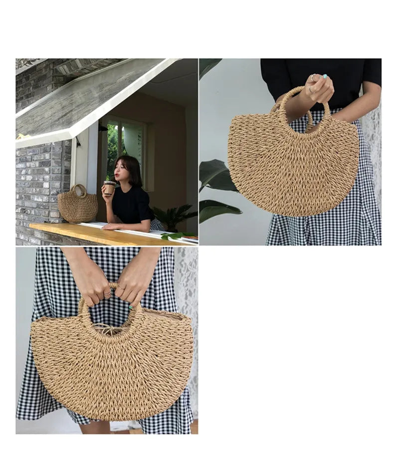 Borsa Mare in Paglia Intrecciata