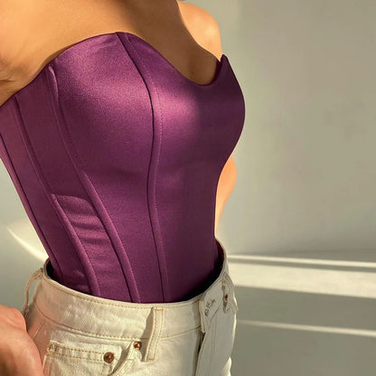 Corsetto in raso elasticizzato