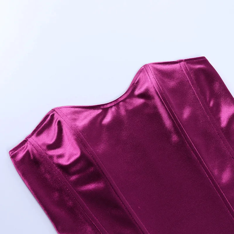 Corsetto in raso elasticizzato