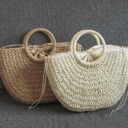 Borsa Mare in Paglia Intrecciata