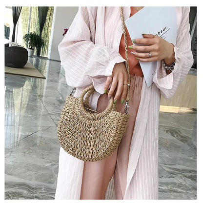 Borsa Mare in Paglia Intrecciata