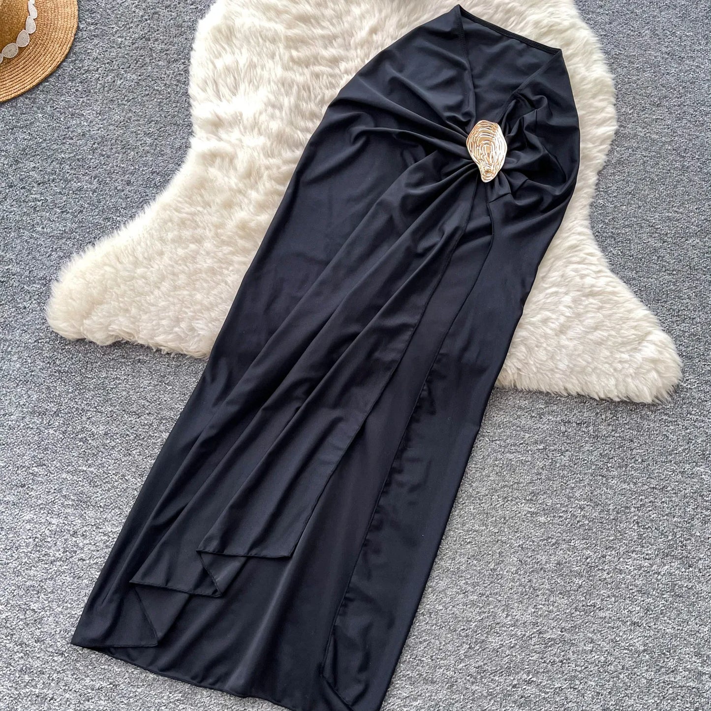 Set 2 Pezzi Mare | Romper Halter + Gonna Lunga con Spacco
