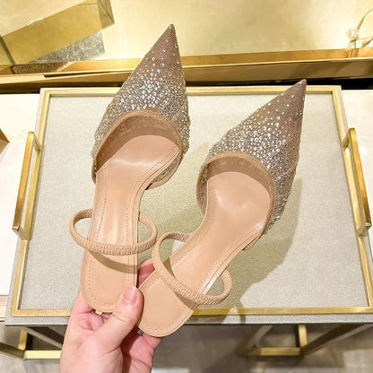 Décolleté Eleganti con Tacco a Spillo e Punta in Rete