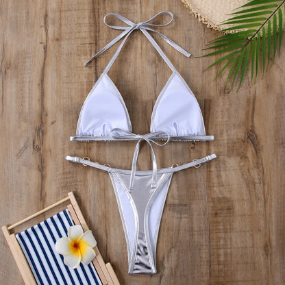 Bikini Triangolo Tinta Unita | Costume da Bagno Brasiliano Sexy