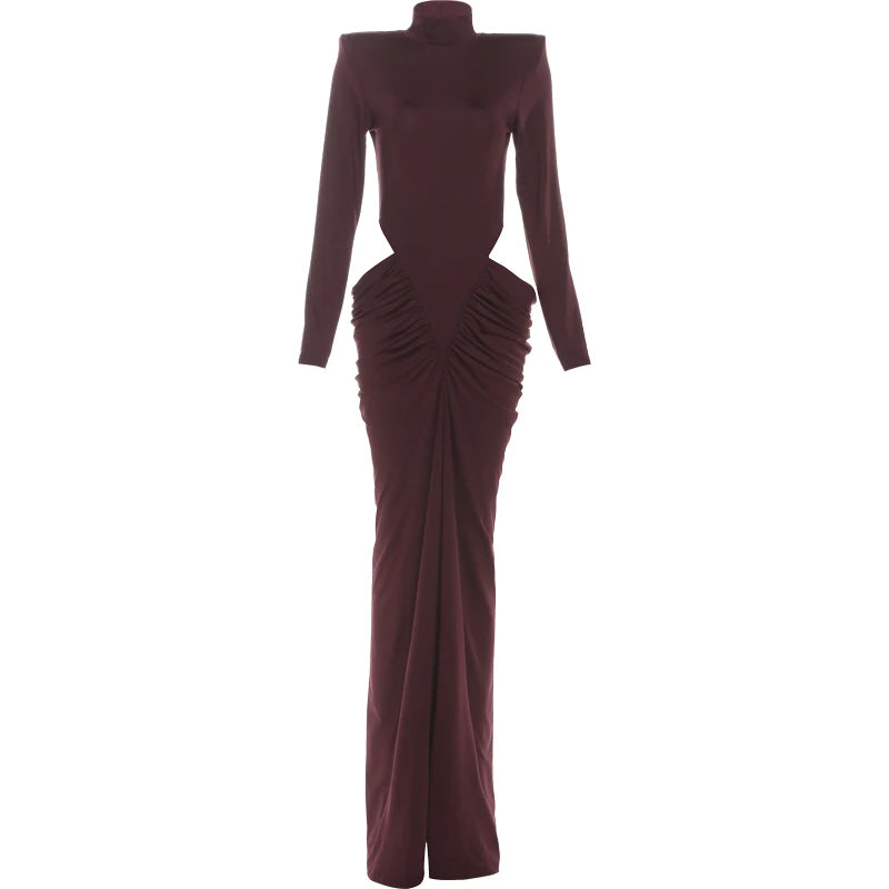 Abito Lungo da Sera con Cut-Out Laterali