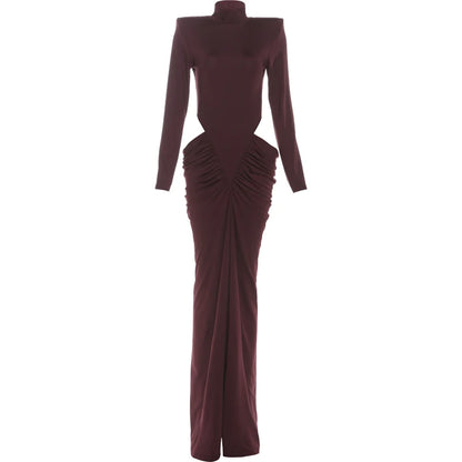 Abito Lungo da Sera con Cut-Out Laterali