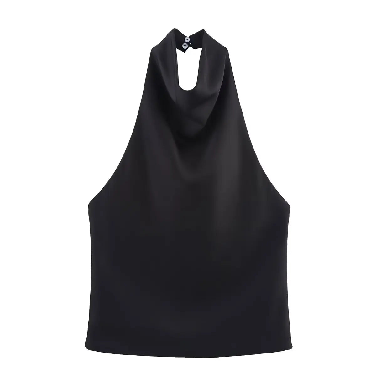 Haut élégant à col roulé sans manches pour femme