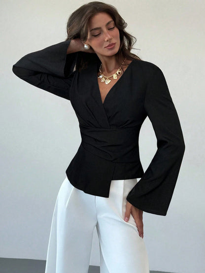 Haut croisé asymétrique pour femme