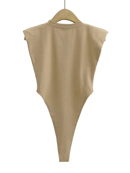 Body Smanicato con Spalline Imbottite