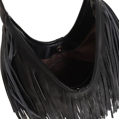 Borsa a Tracolla con Frange in Stile Boho-Chic