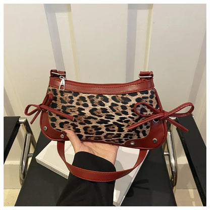 Borsa a Tracolla Leopardata Stile Coquette