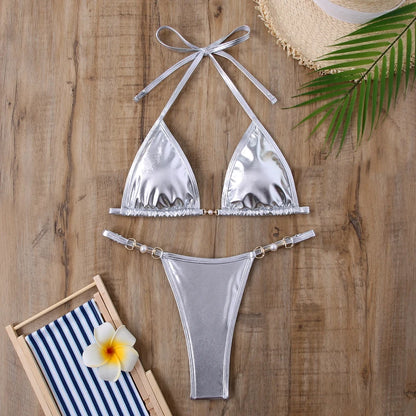 Bikini Triangolo Tinta Unita | Costume da Bagno Brasiliano Sexy
