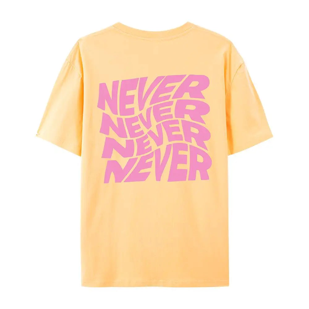 T-shirt Oversize Donna "NEVER"