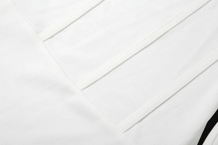 Mini Abito Bianco a Corsetto con Scollo Off-The-Shoulder