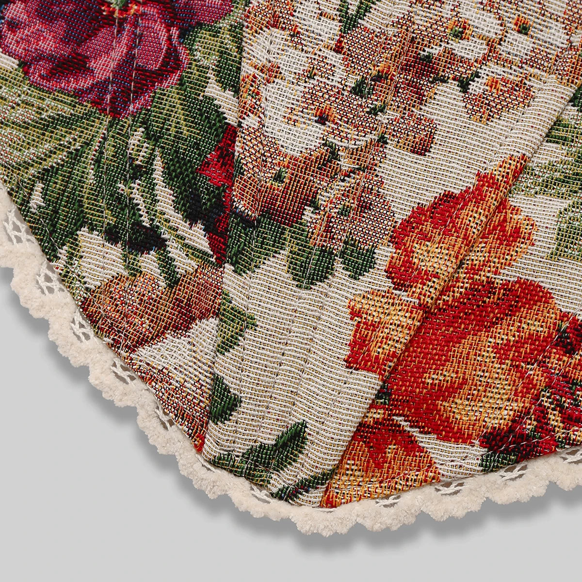 Top Corsetto Floreale con Stringhe Posteriori