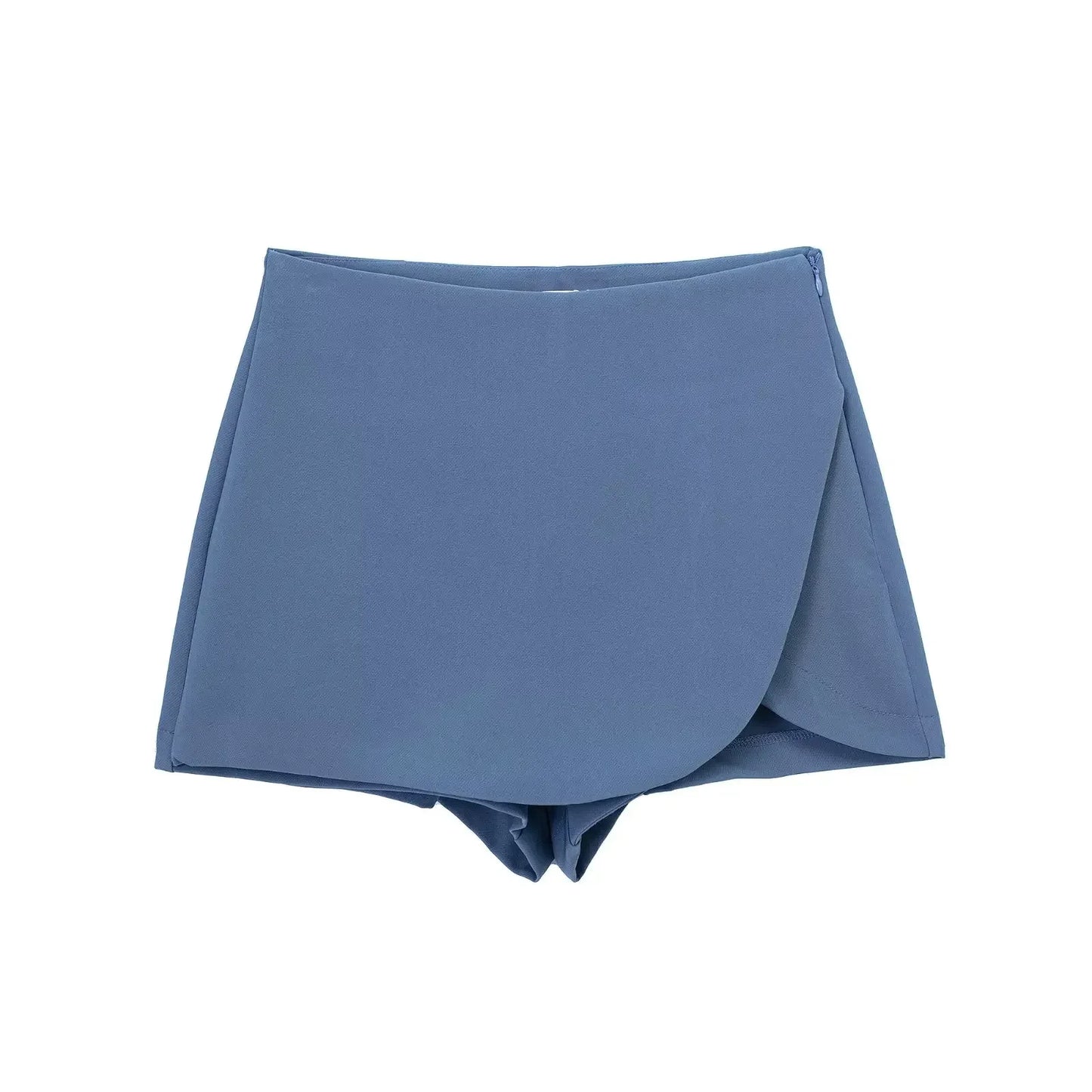 Gonna Pantalone a Vita Alta con Zip Laterale