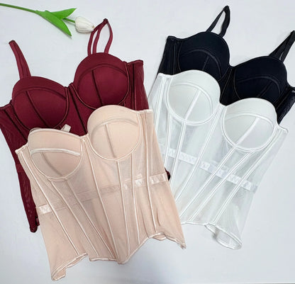 Bustier Elegante con Stecche e Coppe Preformate
