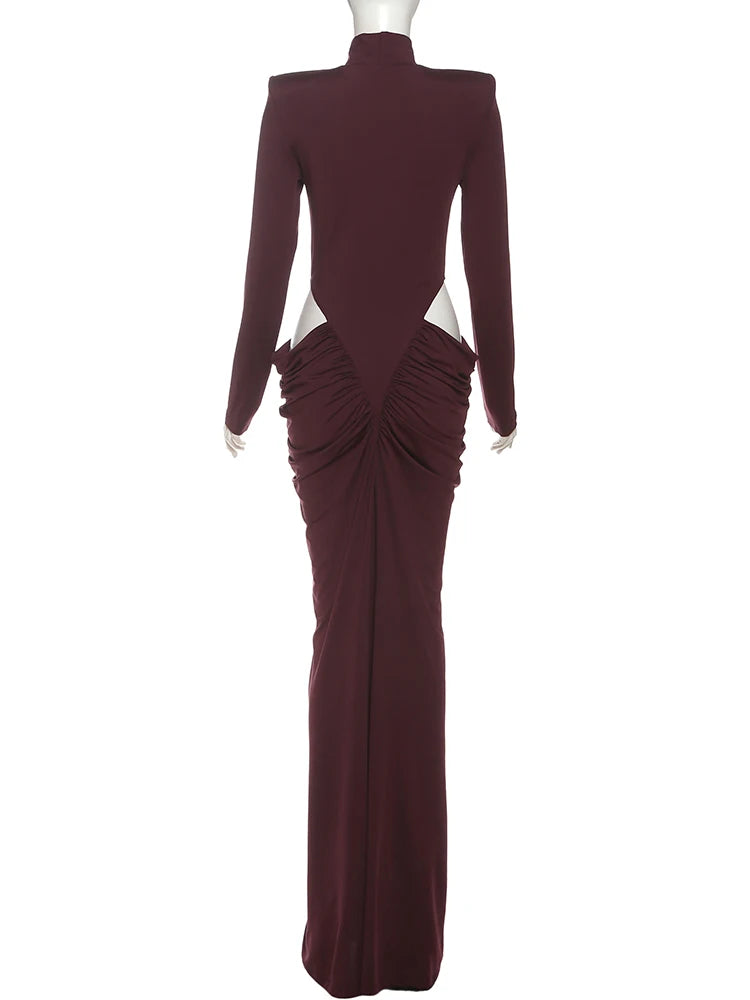 Abito Lungo da Sera con Cut-Out Laterali