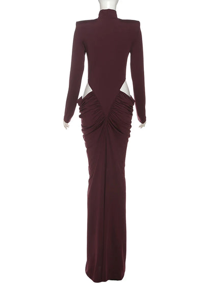 Abito Lungo da Sera con Cut-Out Laterali