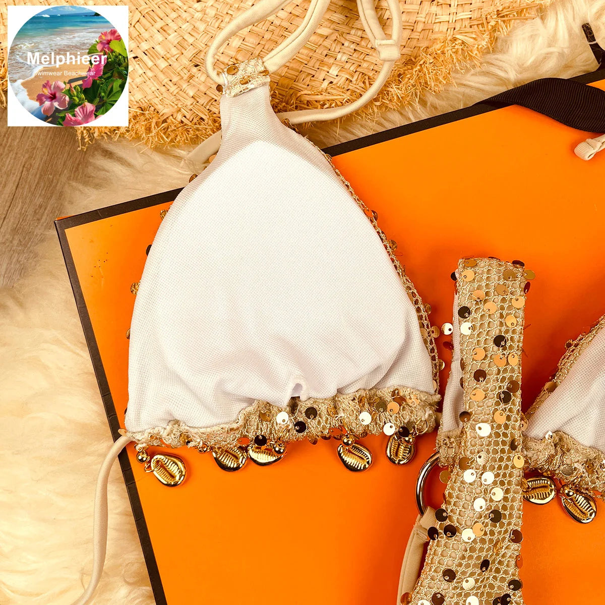 Bikini Luxury Glitter con Dettaglio Gioiello