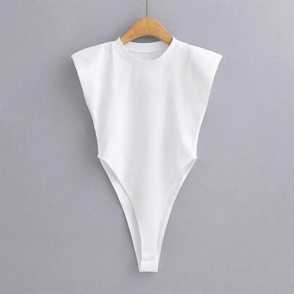 Body Smanicato con Spalline Imbottite