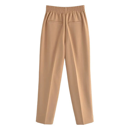 Pantaloni Dritti a Vita Alta