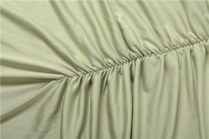 Abito Lungo Drappeggiato Verde Oliva