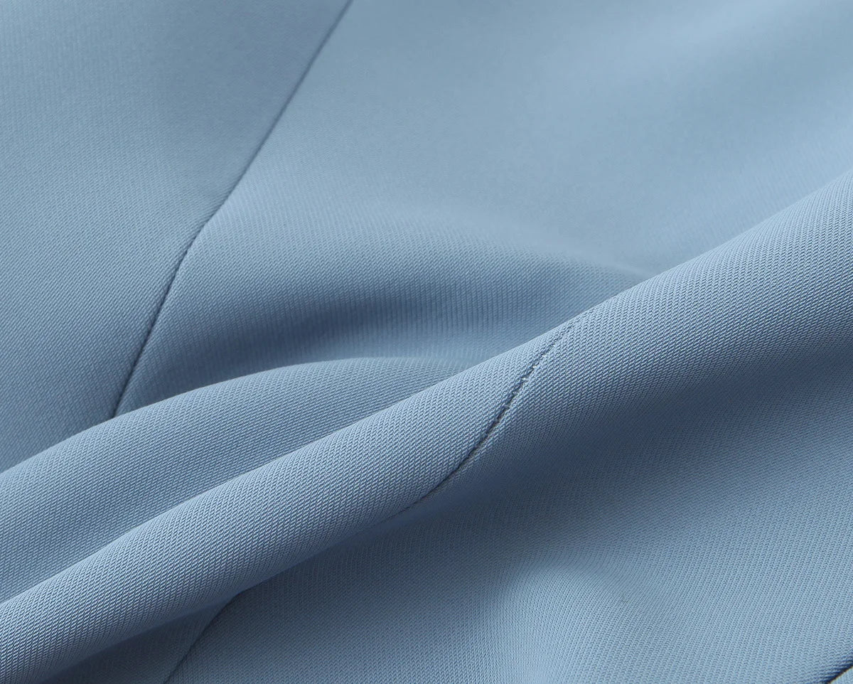 Top a Fascia Drappeggiato e Pantalone Sartoriale