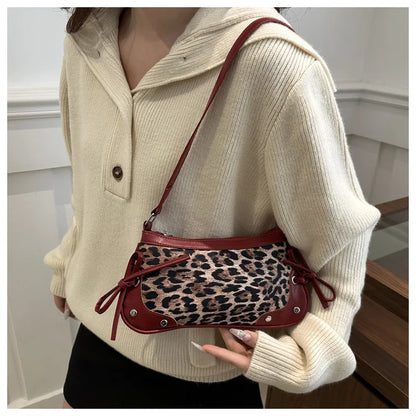 Borsa a Tracolla Leopardata Stile Coquette