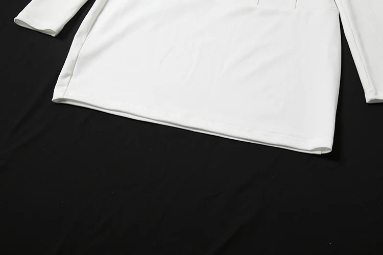 Mini Abito Bianco a Corsetto con Scollo Off-The-Shoulder