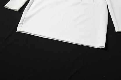 Mini Abito Bianco a Corsetto con Scollo Off-The-Shoulder