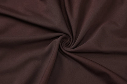 Vestito Mini Marrone Cioccolato con Scollo all'Americana