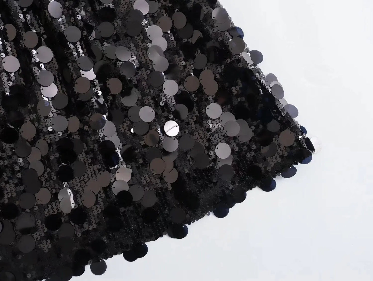 Minigonna di Paillettes a Vita Alta Donna