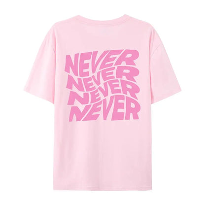 T-shirt Oversize Donna "NEVER"