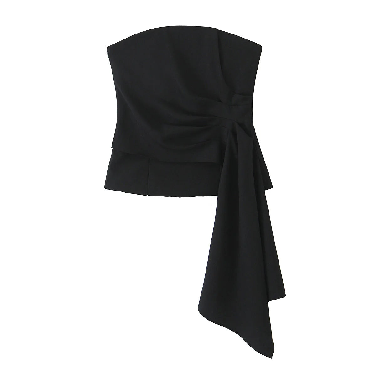 Top a Fascia Drappeggiato e Pantalone Sartoriale