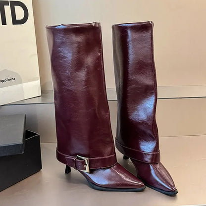 Stivali alla Coscia con Tacco a Spillo e Punta AI25 | RosBoutiqueChic