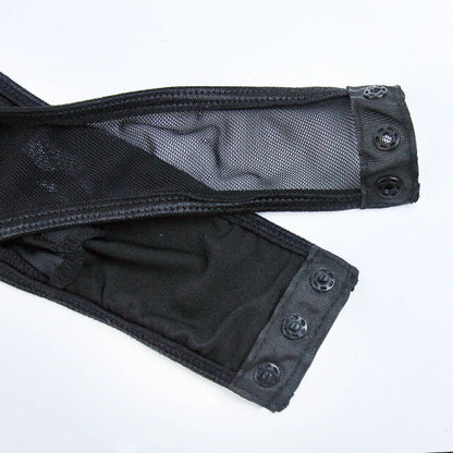 Body Corsetto in Mesh Nero con Coppe Strutturate