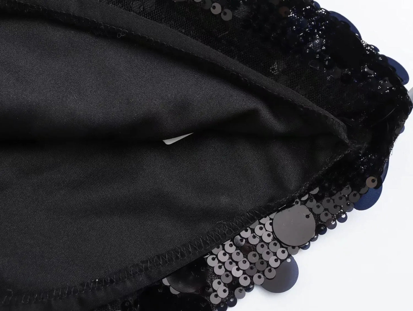Minigonna di Paillettes a Vita Alta Donna
