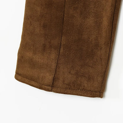Giacca in Camoscio Donna Marrone Cognac