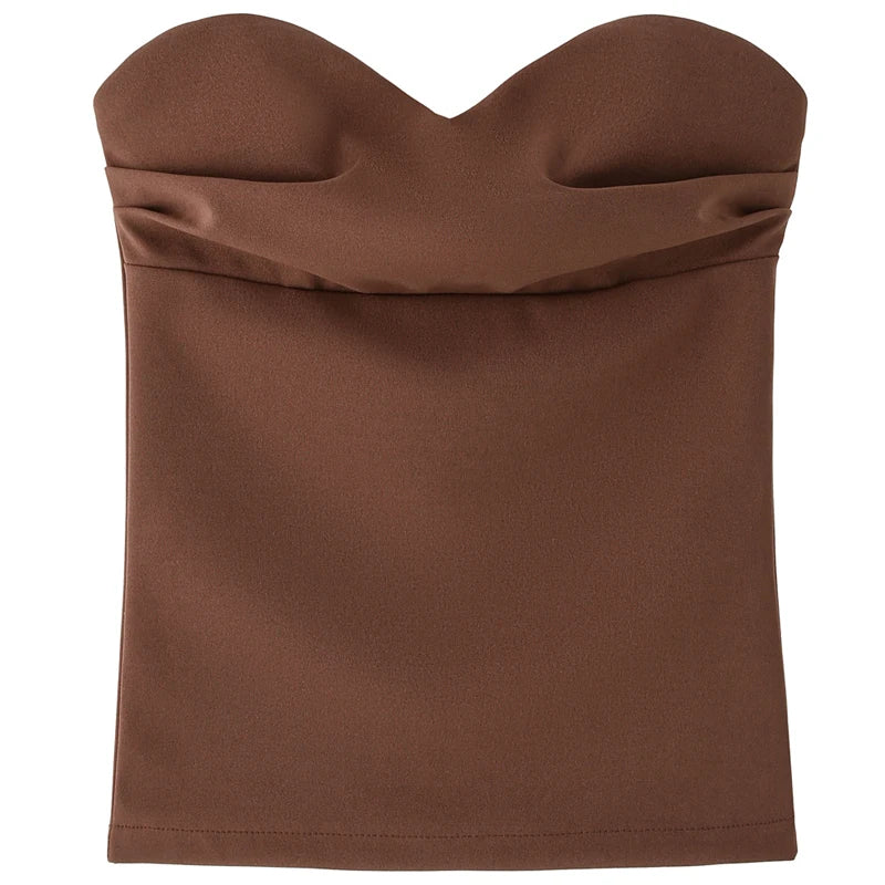 Set Coordinato Top a Fascia e Pantaloni a Gamba Larga