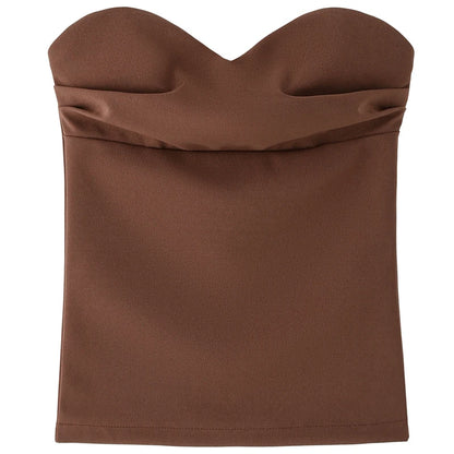 Set Coordinato Top a Fascia e Pantaloni a Gamba Larga