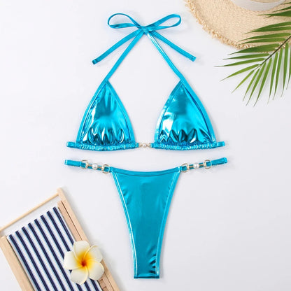Bikini Triangolo Tinta Unita | Costume da Bagno Brasiliano Sexy